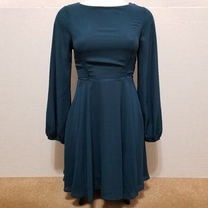 Altar'd State dress Small A-Line tie keyhole lined jewel tone